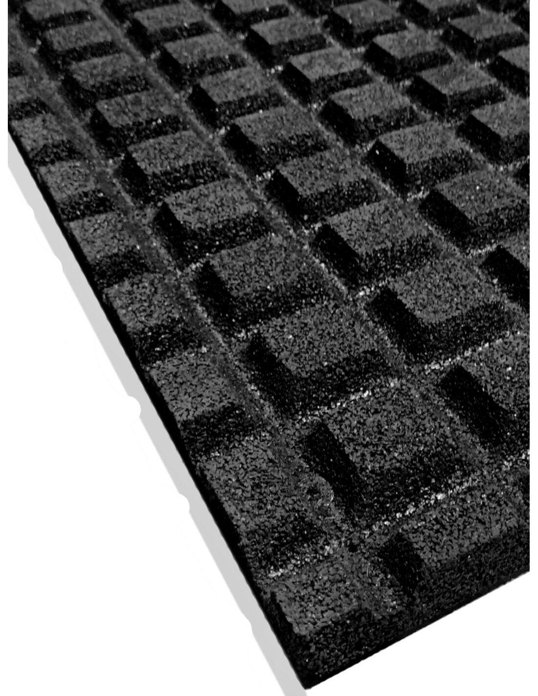 Loseta de Caucho Negra | Antivibracion- 40 mm 1x1m - JARDIN202 2/2