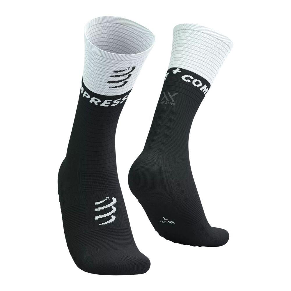 Calcetines Mid Compression V2.0 running Negro Compressport 2/4
