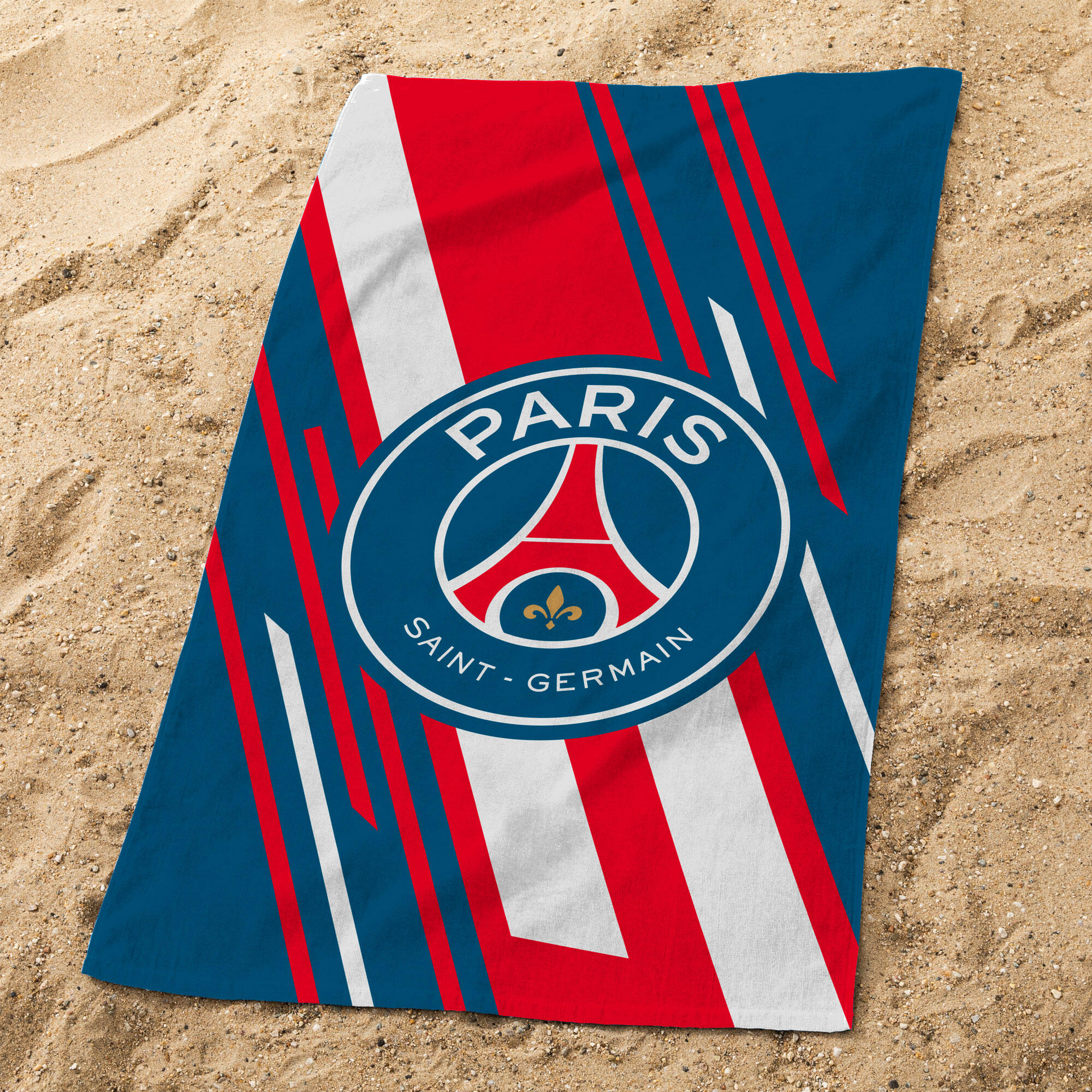 Serviette de bain 75x150 cm 100% coton football Paris - Diagonale 2/2