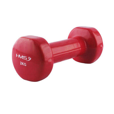 Gietijzeren dumbbell met vinyl coating - 2 kg