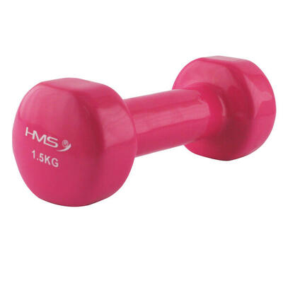 Gietijzeren dumbbell met vinyl coating - 1,5 kg