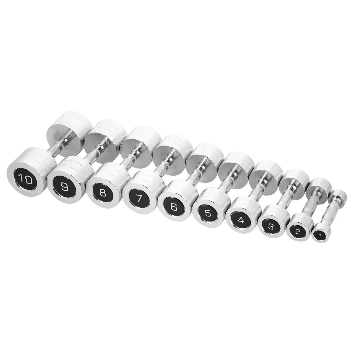 Set d'haltères chromés - 2 x 7 kg 2/7
