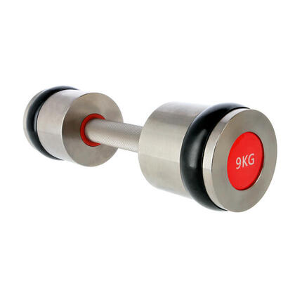 Set d'haltères chromé - 2 x 9 kg