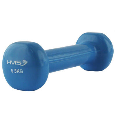 Gietijzeren dumbbell met vinyl coating - 0,5 kg