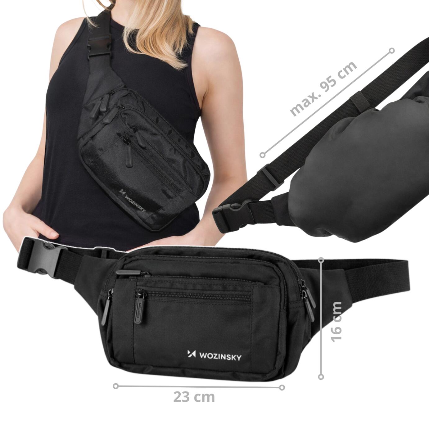 Bauchtasche Lauftasche Wasserdichte Wozinsky 2/7
