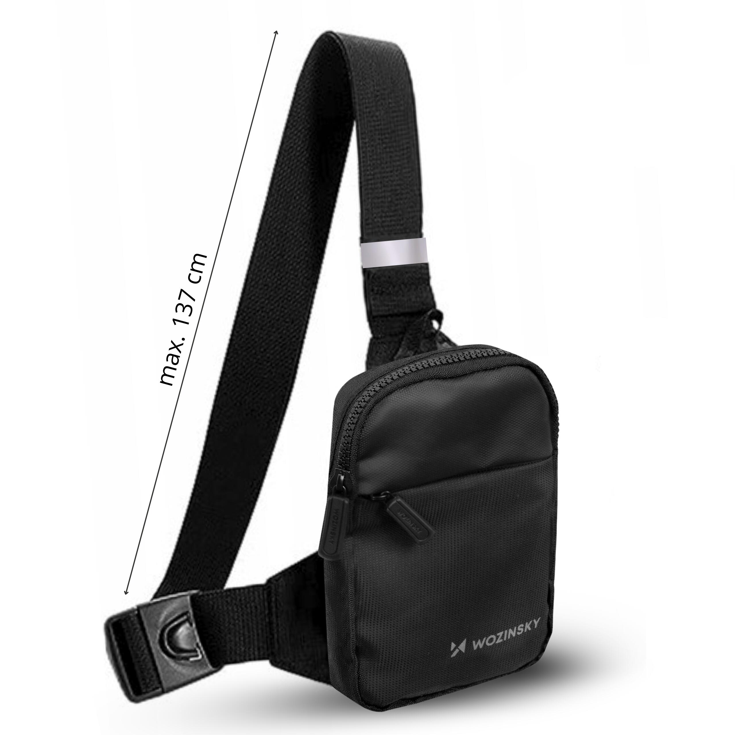 Mini sac bandoulière imperméable Wozinsky avec fermeture éclair 7/7