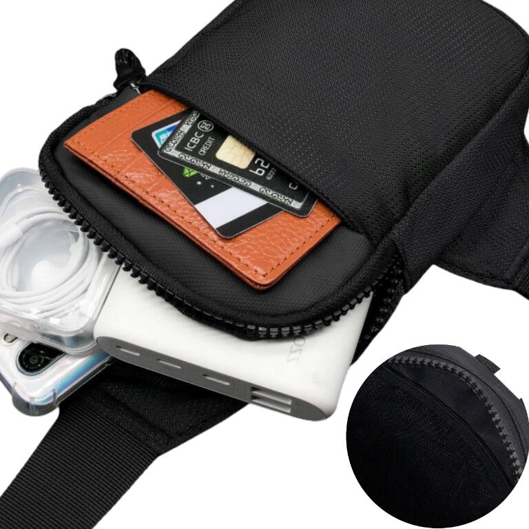 Mini sac bandoulière imperméable Wozinsky avec fermeture éclair 5/7