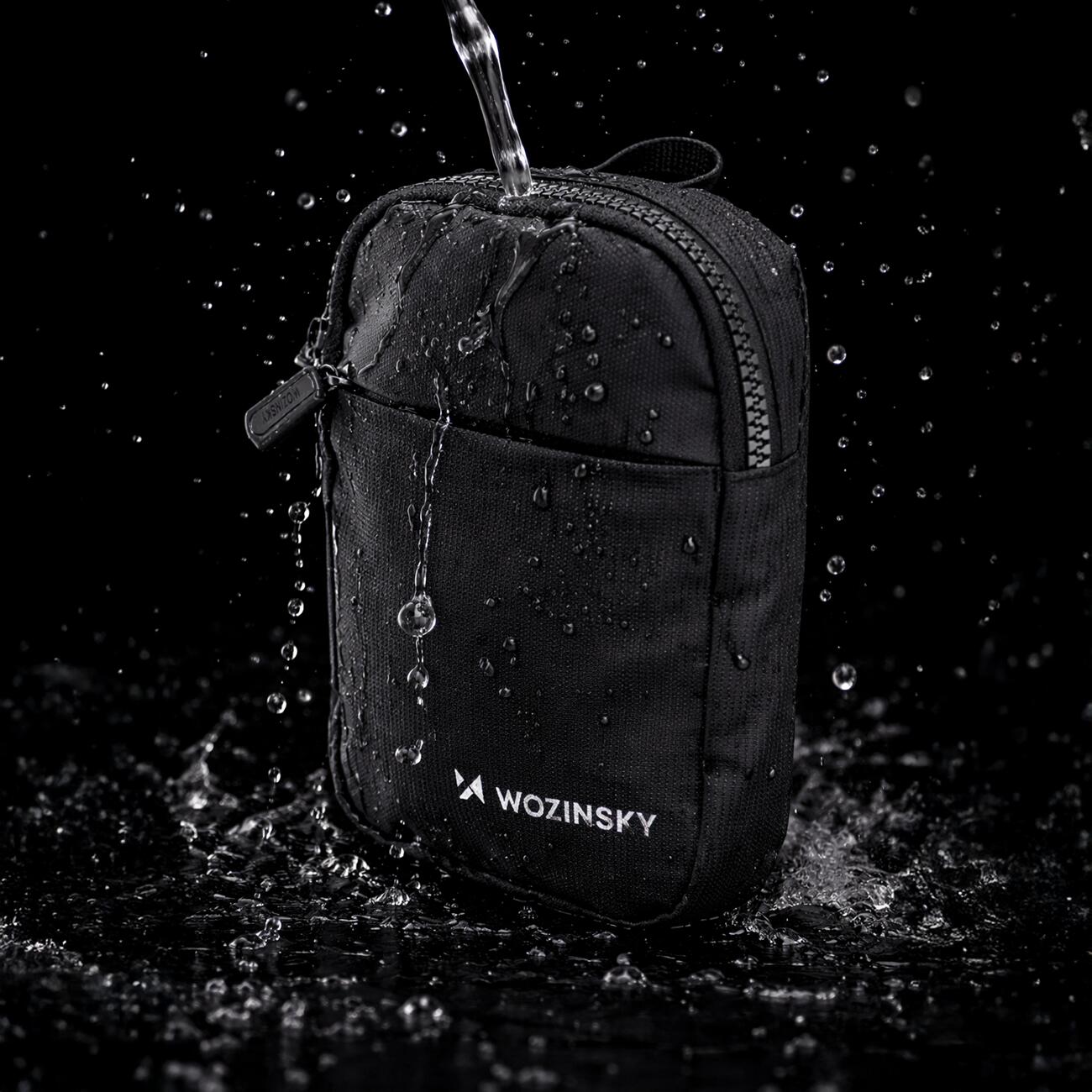 Mini sac bandoulière imperméable Wozinsky avec fermeture éclair 4/7