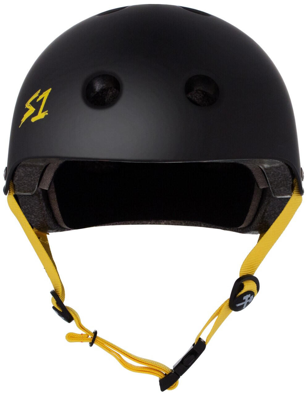 Ochrona - Kask Lifer Czarny Matowy Żółte Paski - L - S One 3/3
