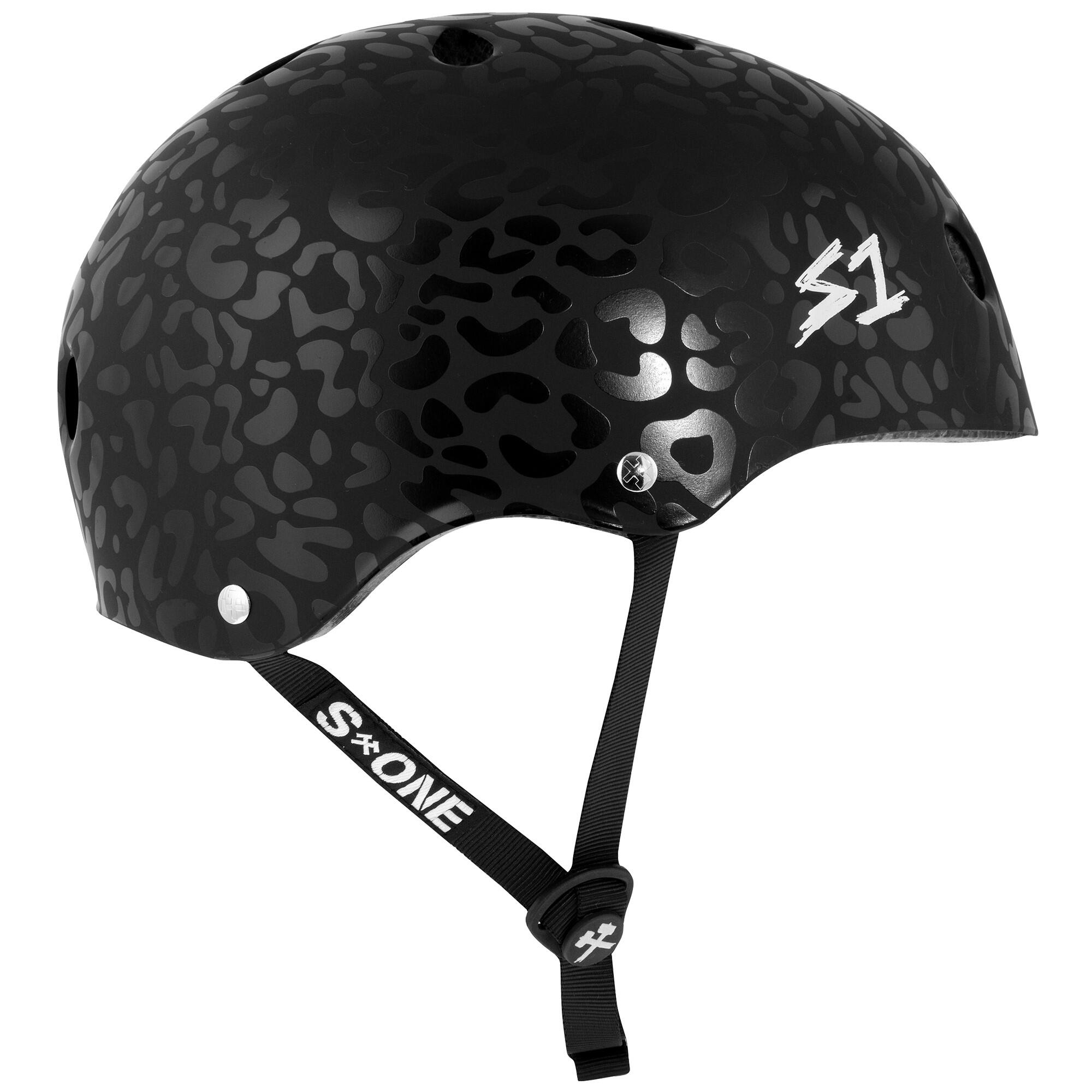 Casque Lifer - Noir Sur Noir Motif Léopard Mat - Taille XL - S ONE 5/5