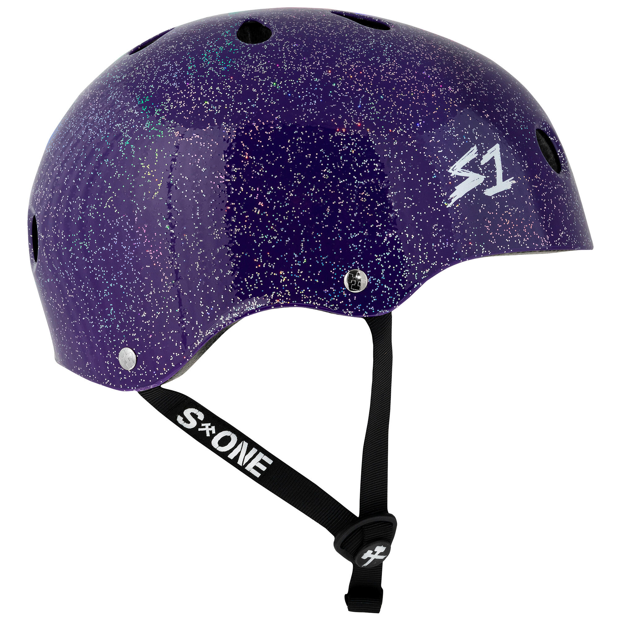 Casque Lifer - Violet Brillant Pailleté - Taille M - S ONE 5/5