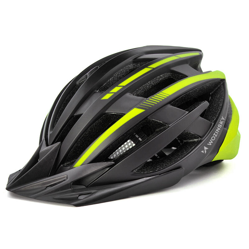 Cască de bicicletă all mountain Wozinsky cu vizieră detașabilă și lumină USB