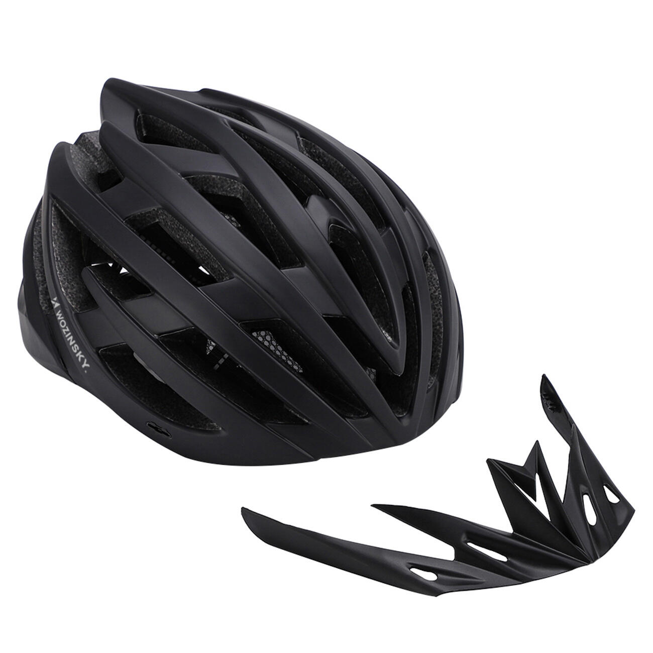 Capacete de bicicleta todo-o-terreno com viseira amovível e luz USB WOZINSKY 5/7