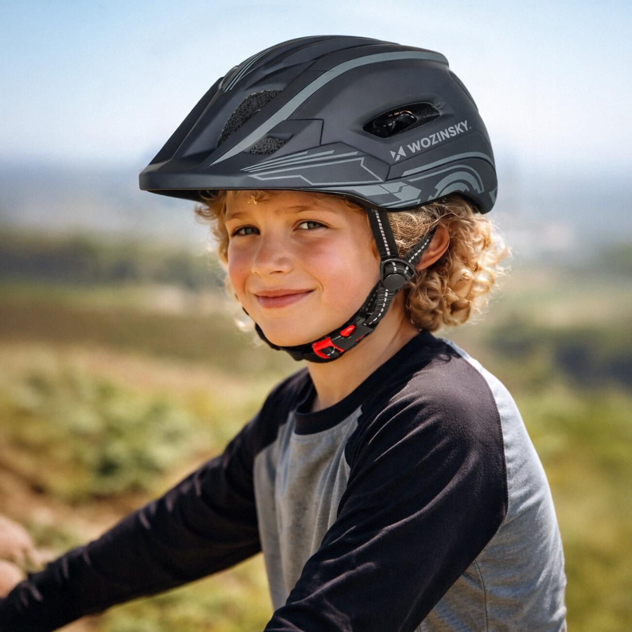 Kinderhelm Fullface Fahrradhelm für Kinder Kinnschutz Wozinsky 6/7
