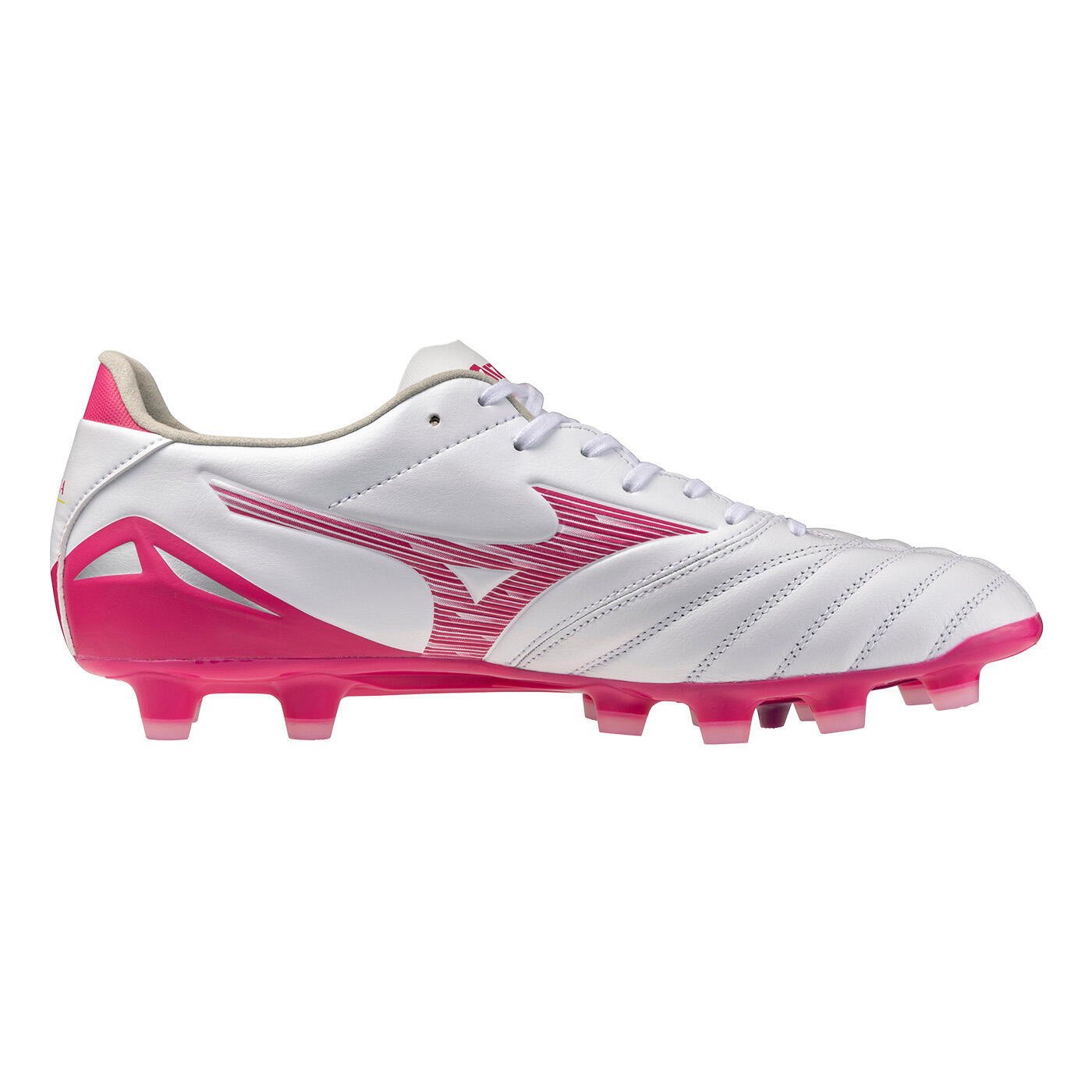 Mizuno Morelia Neo Iv Pro Voetbalschoenen Wit En Fuchsia 3/5