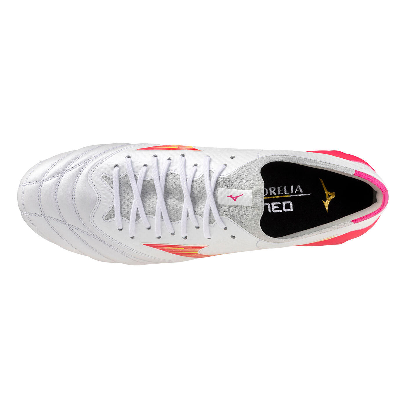 Mizuno Morelia Neo IV Beta Elite Chuteiras Branco e Rosa 4/5