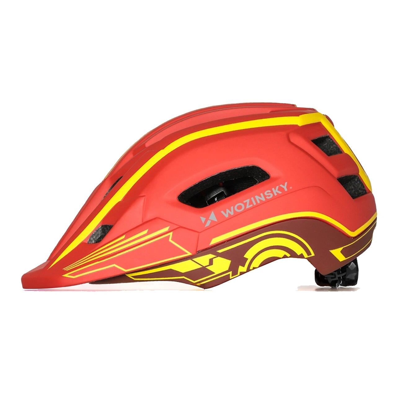 Kask rowerowy fullface dziecięcy Wozinsky 52–56 cm lampka USB odpinana szczęka 3/7