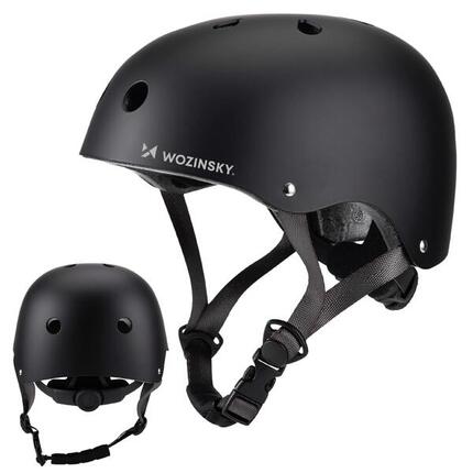 Kask BMX hulajnoga rower Wozinsky M czarny lekki regulowany orzeszek