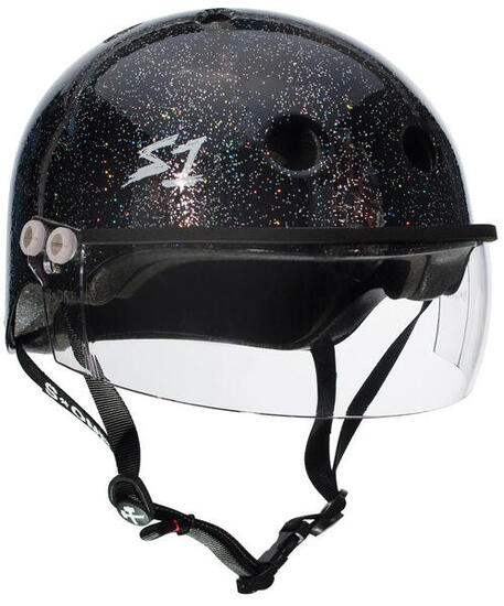 Schutzausrüstung - Helm Lifer Visier Schwarz Glanz Glitzer - XL - S One