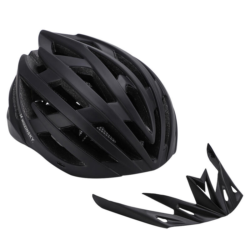 Cască de bicicletă all mountain Wozinsky cu vizieră detașabilă și lumină USB