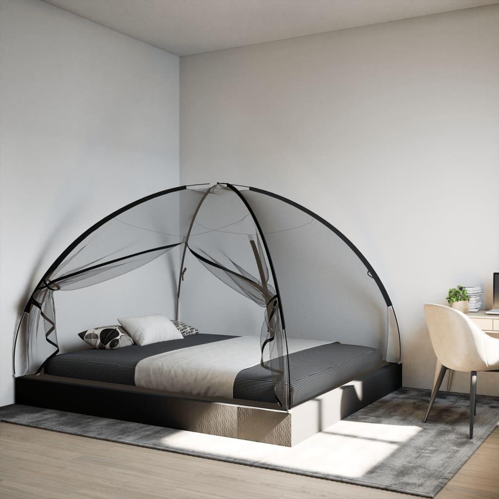 VidaXL Moustiquaire Yourte Mongolia 200x180x135 cm noire 3/5