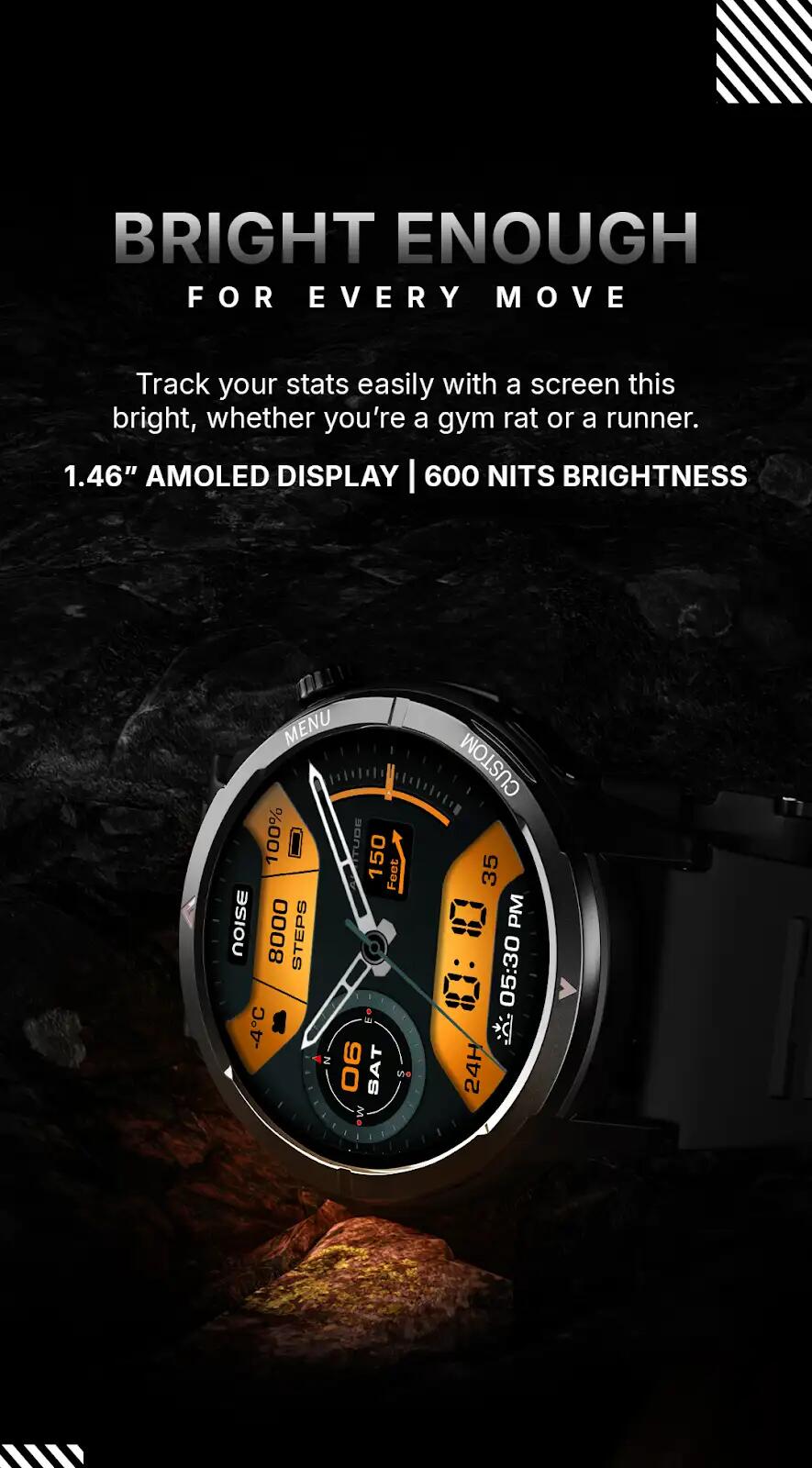 Relógio Smartwatch NOISE Endeavour 2 Prateado 5/6