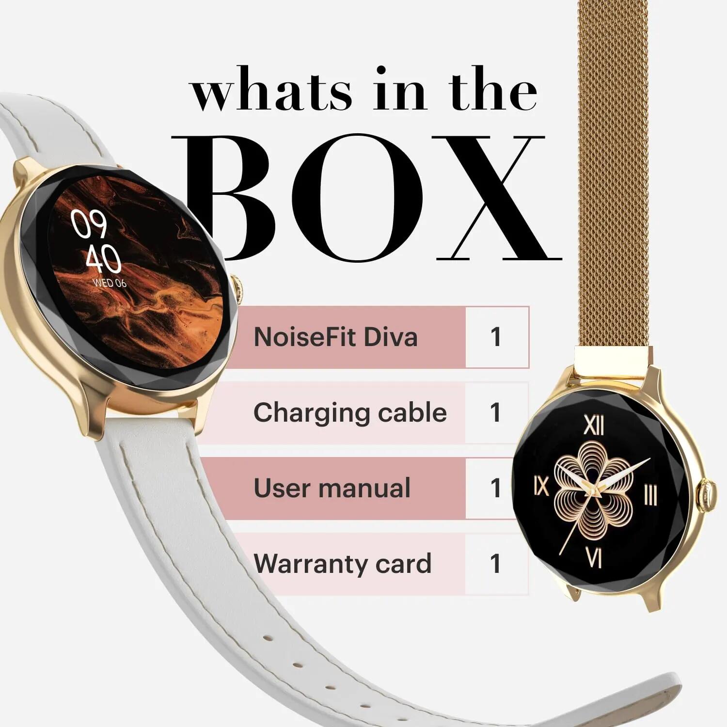 Relógio Smartwatch NOISE Diva Rosa Metálico 6/6