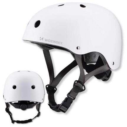 Kask BMX hulajnoga rowe Wozinsky M czarny lekki regulowany orzeszek