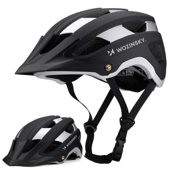 Casco leggero da mountain bike Wozinsky L – nero-argento