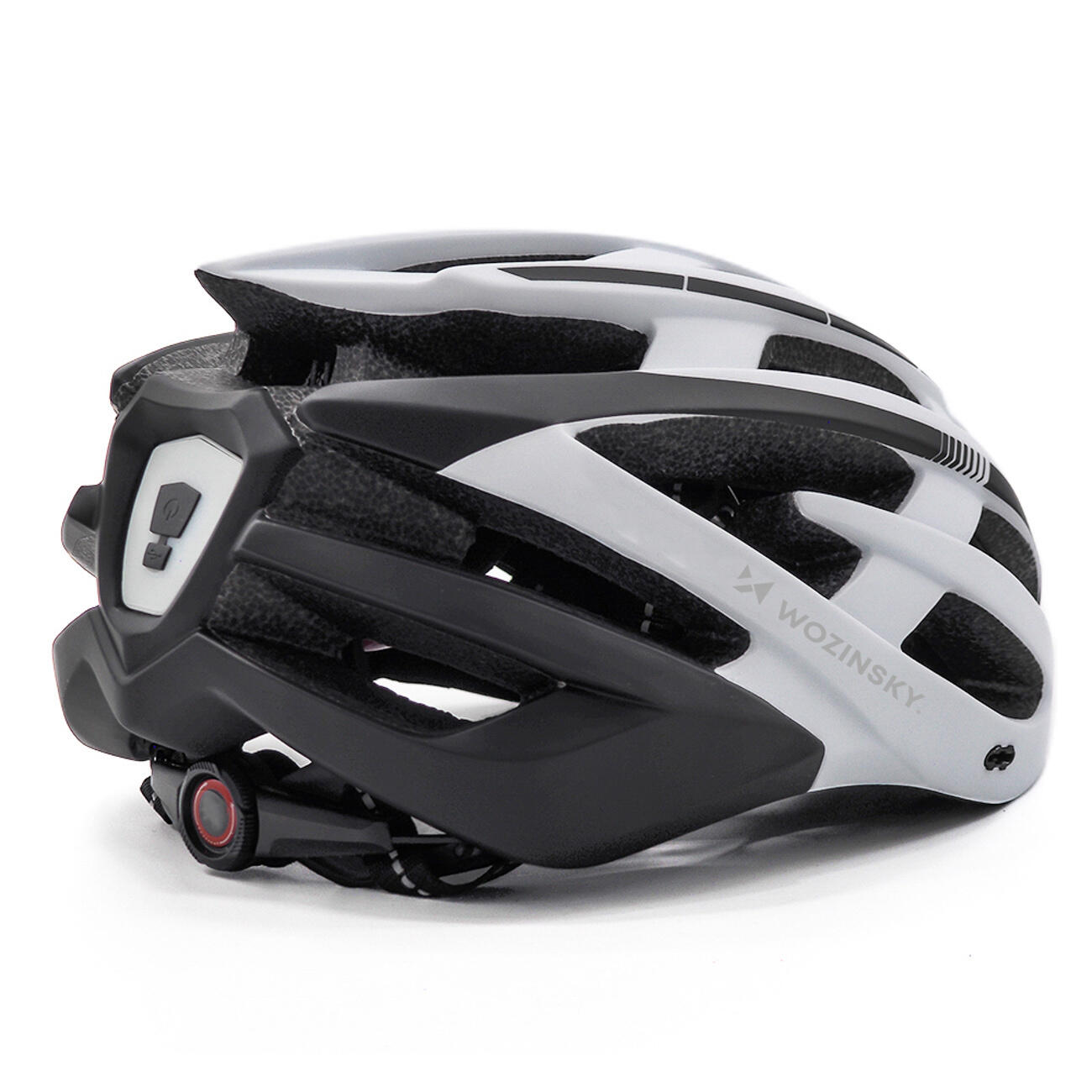 Kask rowerowy MTB Wozinsky M 54-57 cm z lampką USB biało-czarny 3/7