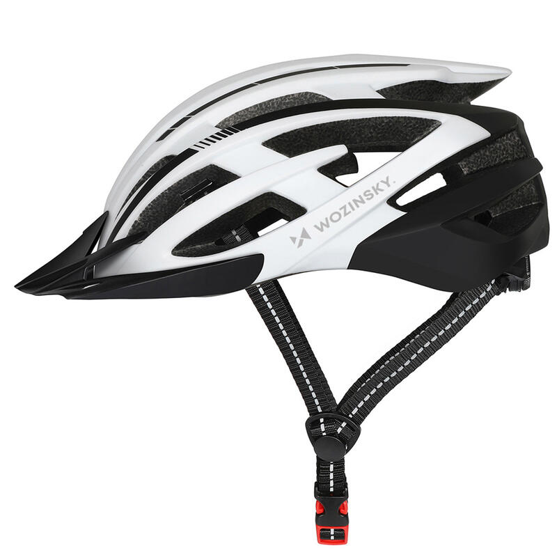 Cască de bicicletă all mountain Wozinsky cu vizieră detașabilă și lumină USB