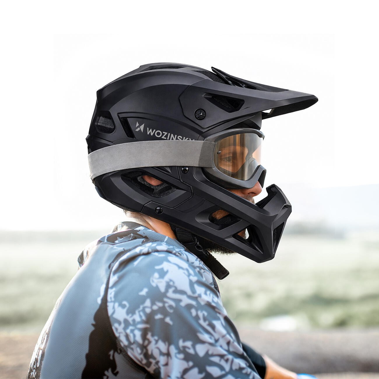 Fullface MTB Enduro fietshelm met kinbescherming Wozinsky 7/7
