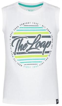 Débardeur enfant Loap Bafr 100% coton blanc