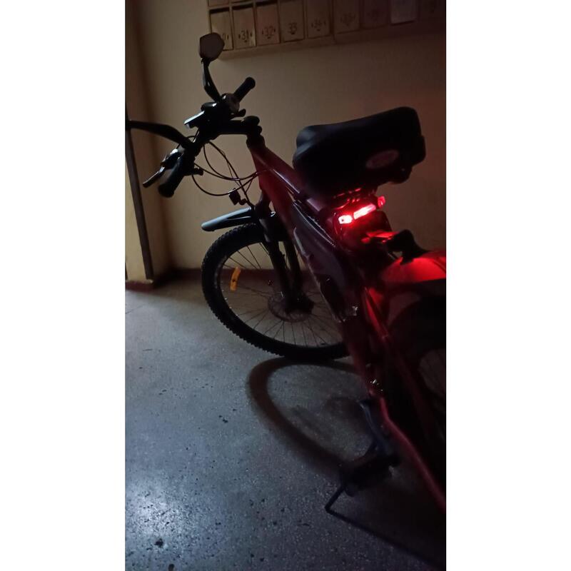 Far si stop 5 led, reincarcabile USB, 3 moduri luminare