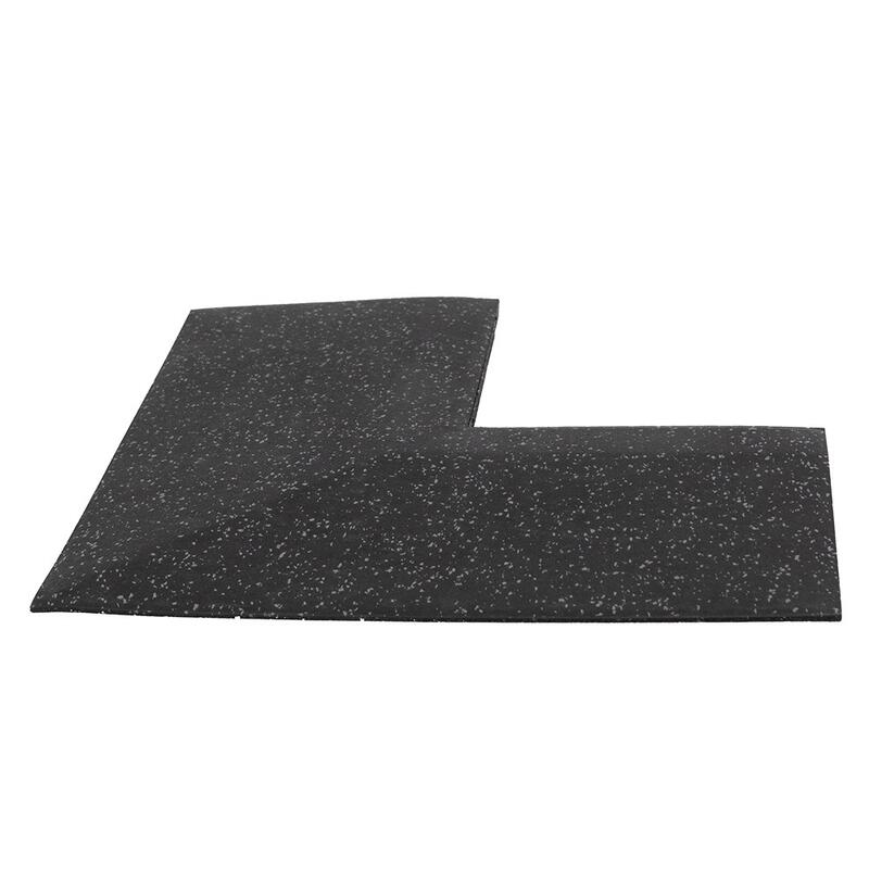 Colțar cauciuc pentru podea sportivă FIFTEEN 25x25 cm - 20 mm - Gri închis