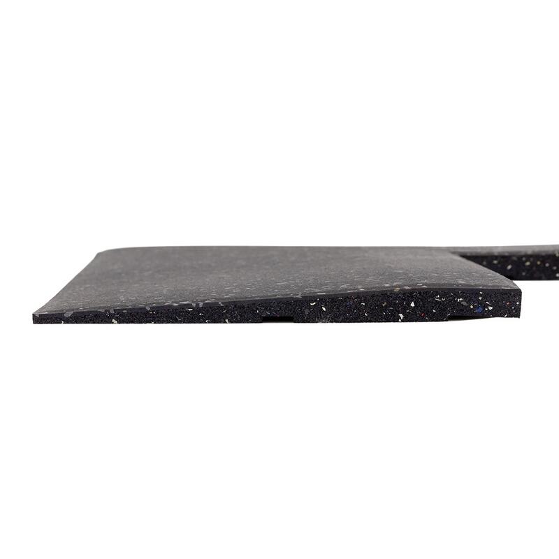 Colțar cauciuc pentru podea sportivă FIFTEEN 25x25 cm - 20 mm - Gri închis