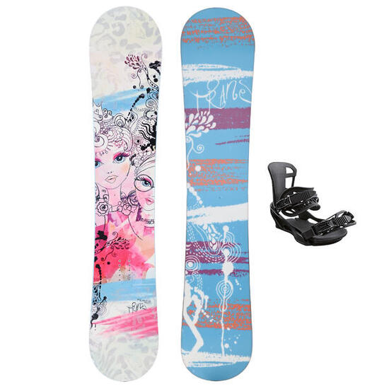 Trans Set Damen Snowboard Premium Girl Weiss/Pink 149cm mit Sonic Bindung M Sale