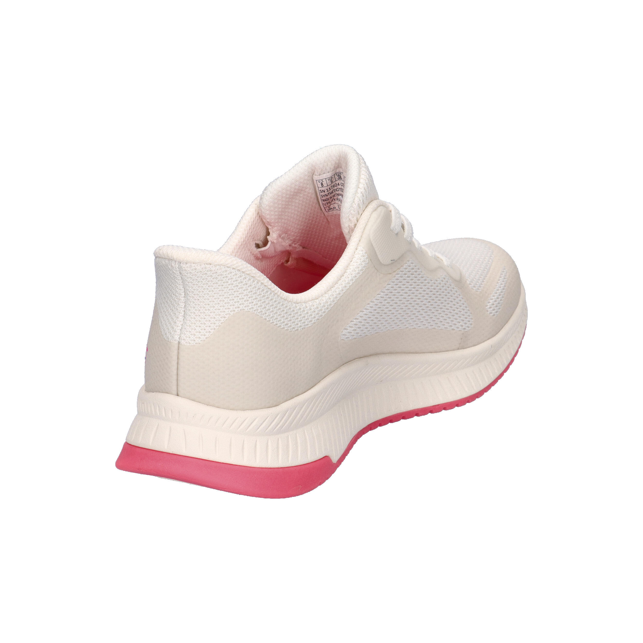 Skechers Damen BOBS Squad 4 Slip-ins Staple Look 117624 WPK White Pink 6/7
