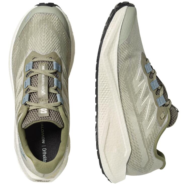 Chaussure de Running / Trail Homme Salomon "AERO BLAZE 3 GRVL" Vert 4/7