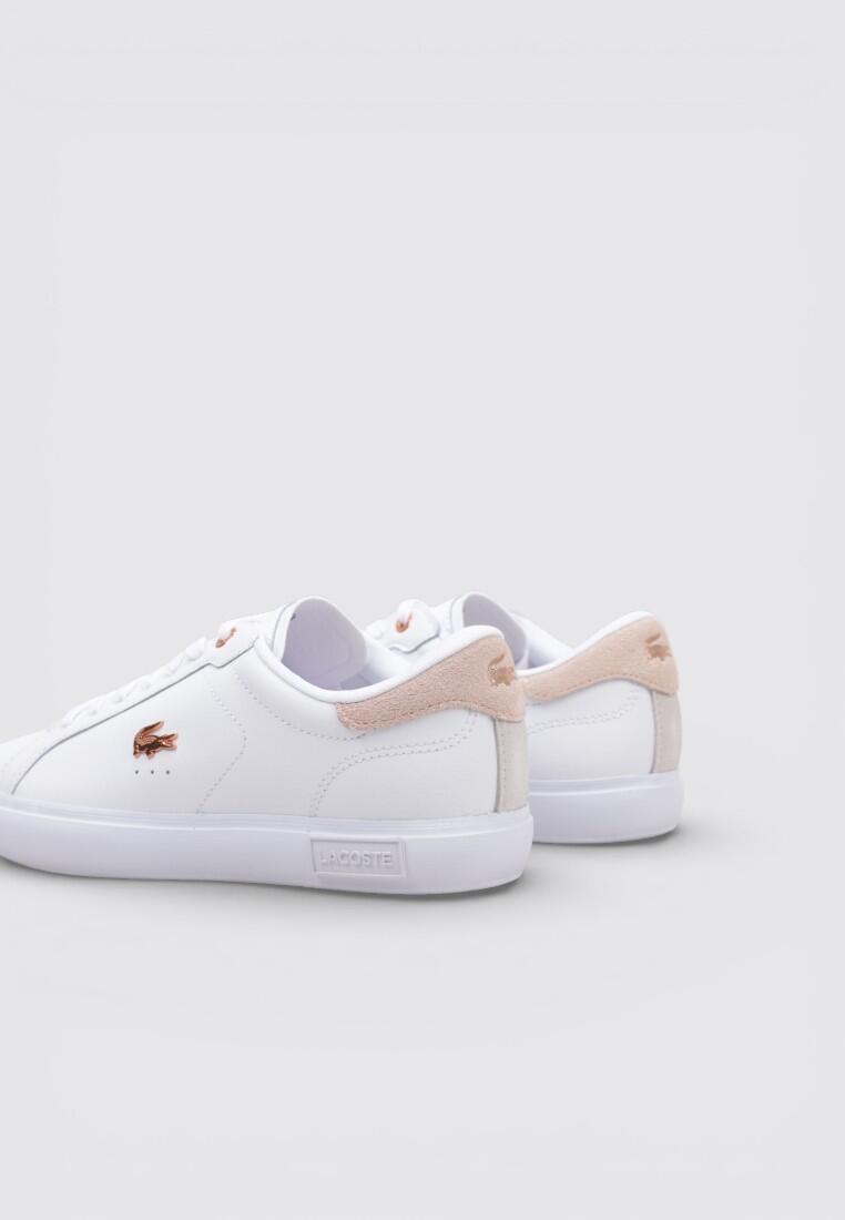 Zapatillas Deportivas Mujer Lacoste POWERCOURT Blanc 4/4
