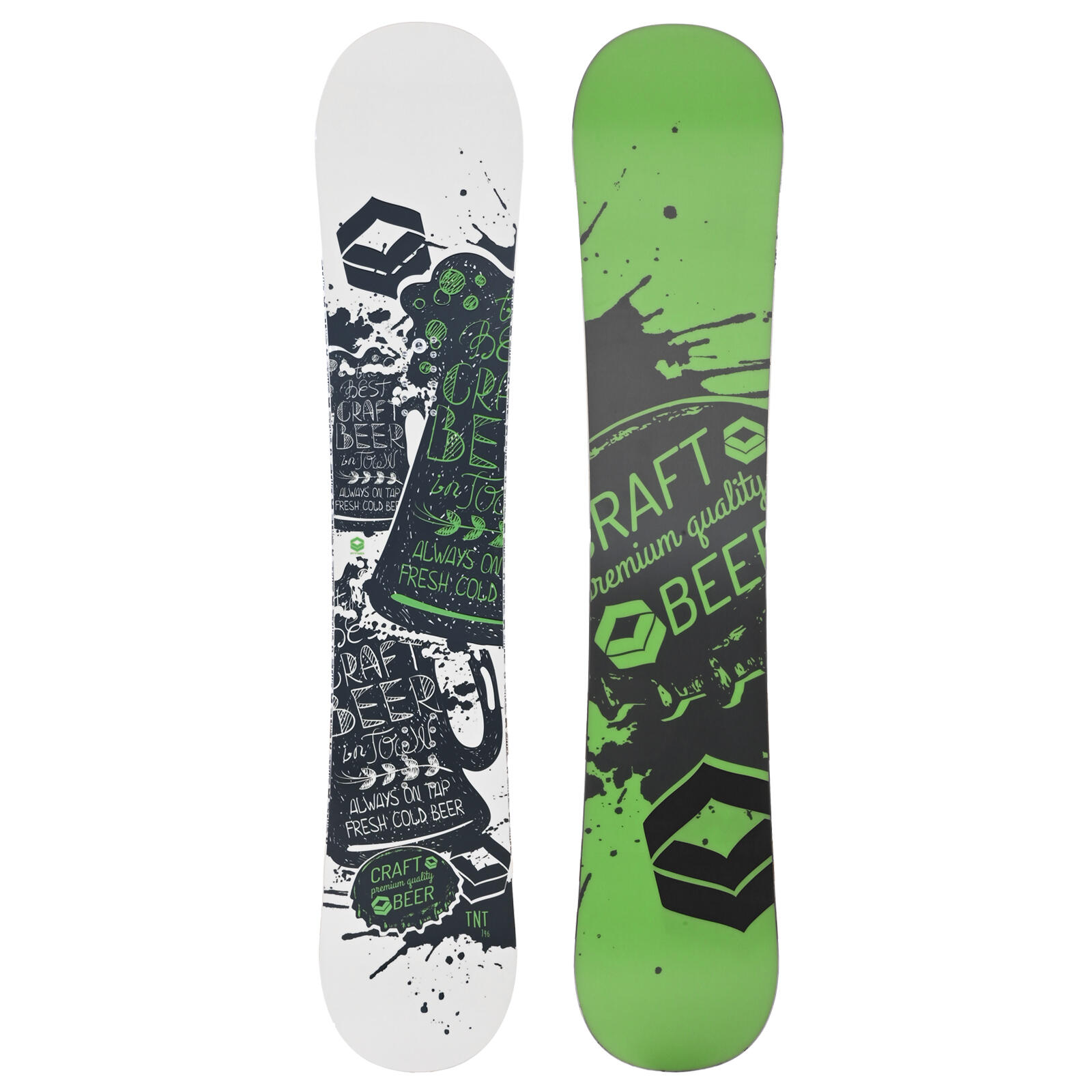 FTWO Set Snowboard TNT Grün 138cm mit Pipe Bindung M Sale 3/5