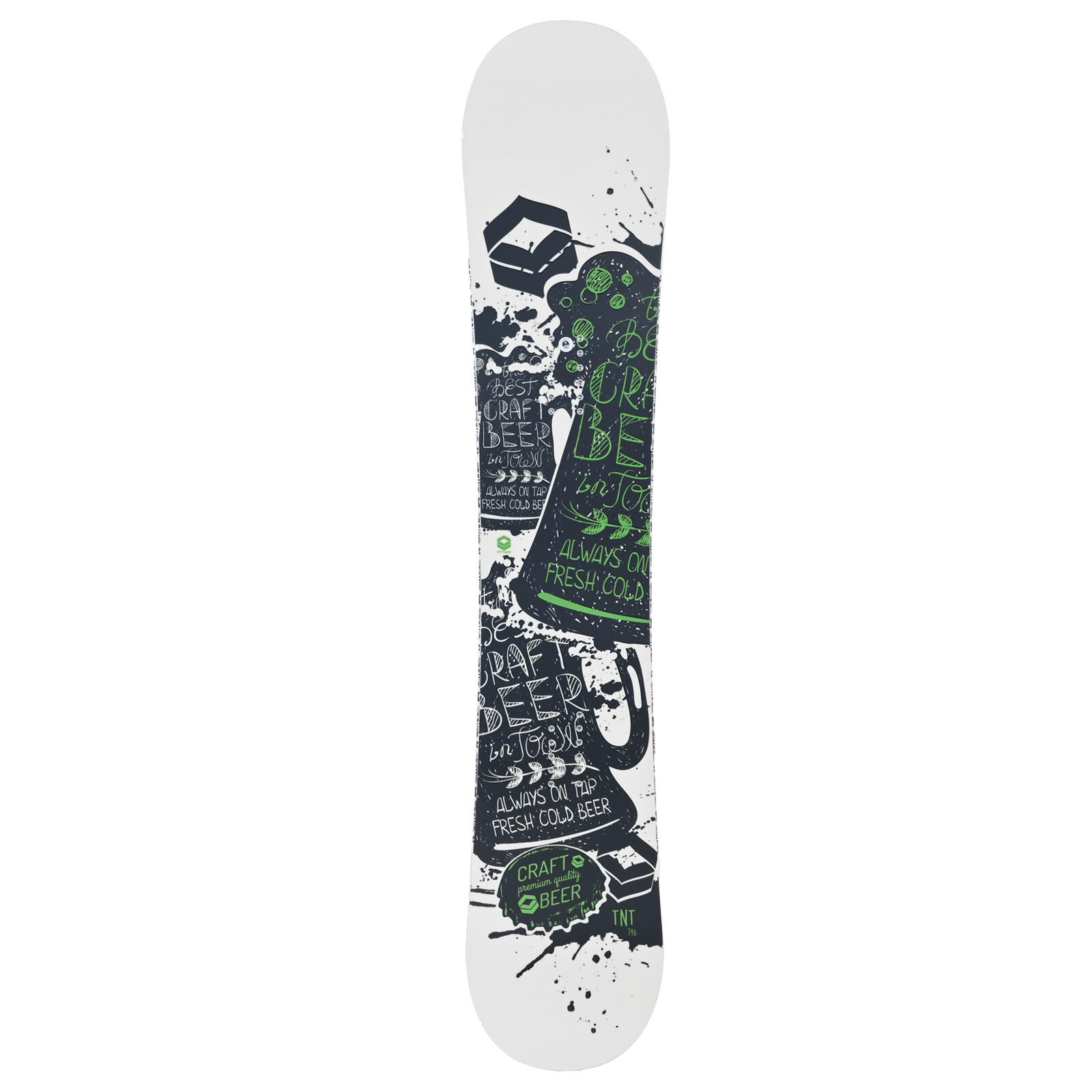 FTWO Set Snowboard TNT Grün 138cm mit Pipe Bindung M Sale 4/5