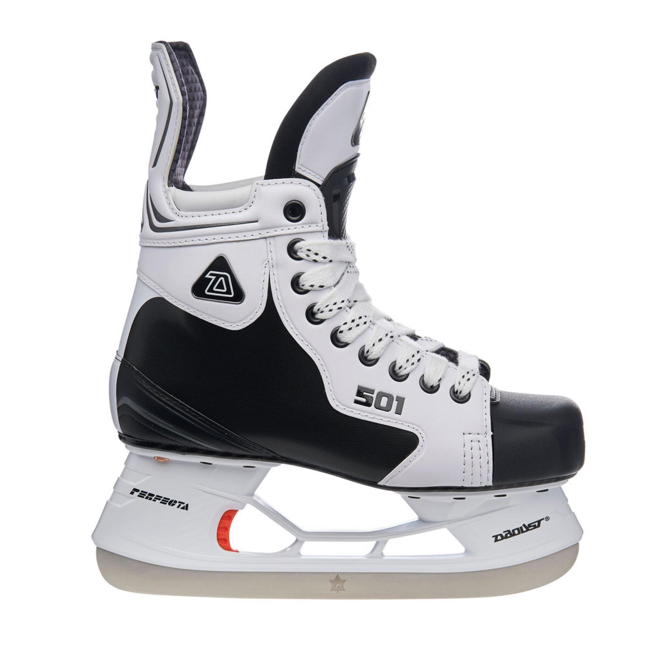Patins de hockey sur glace DAOUST 501 blancs pour seniors 2/7