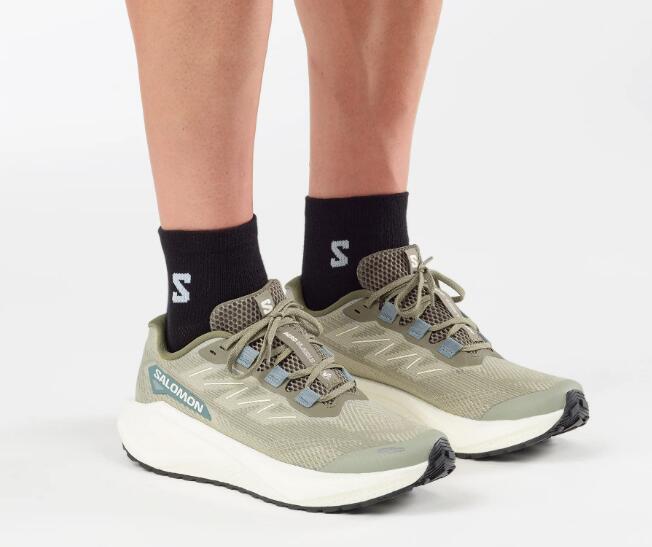 Chaussure de Running / Trail Homme Salomon "AERO BLAZE 3 GRVL" Vert 7/7