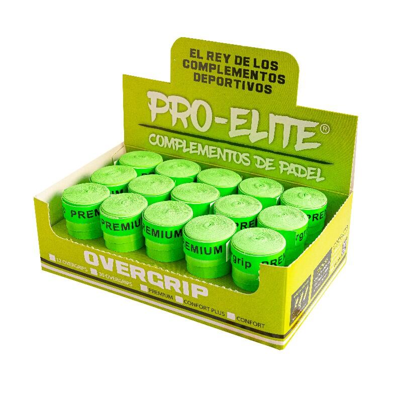 Caja Pro Elite Premium Liso Vert 30 Overgrips 4/5
