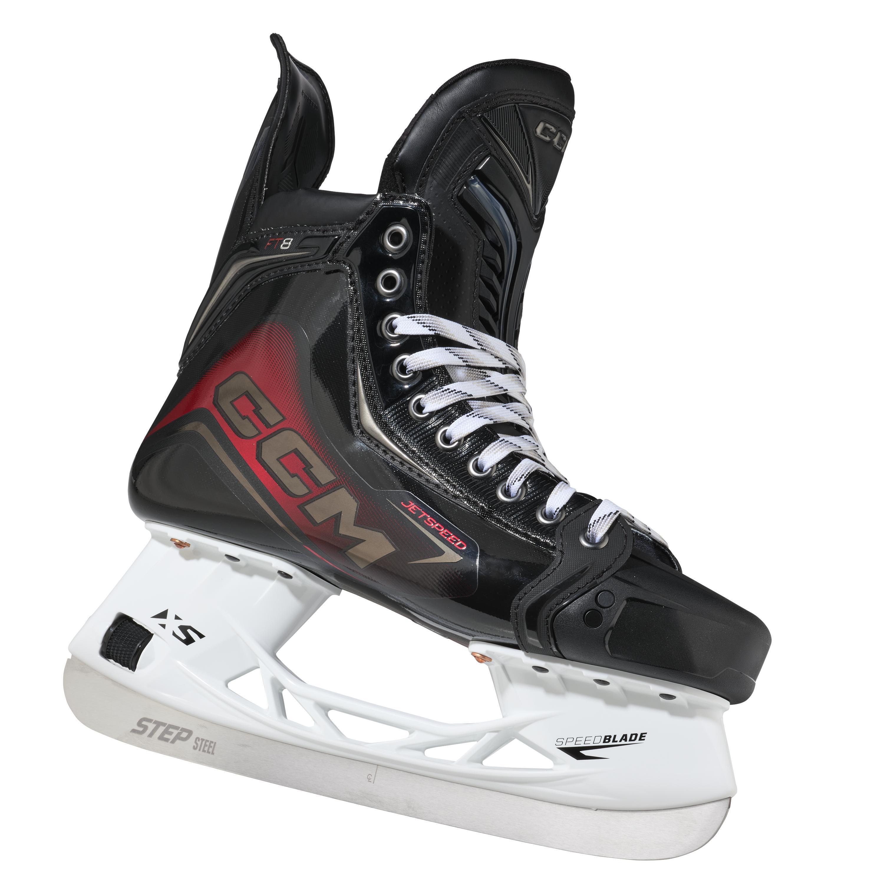 Patines de hockey senior CCM JetSpeed ​​FT8, ancho regular 4/5