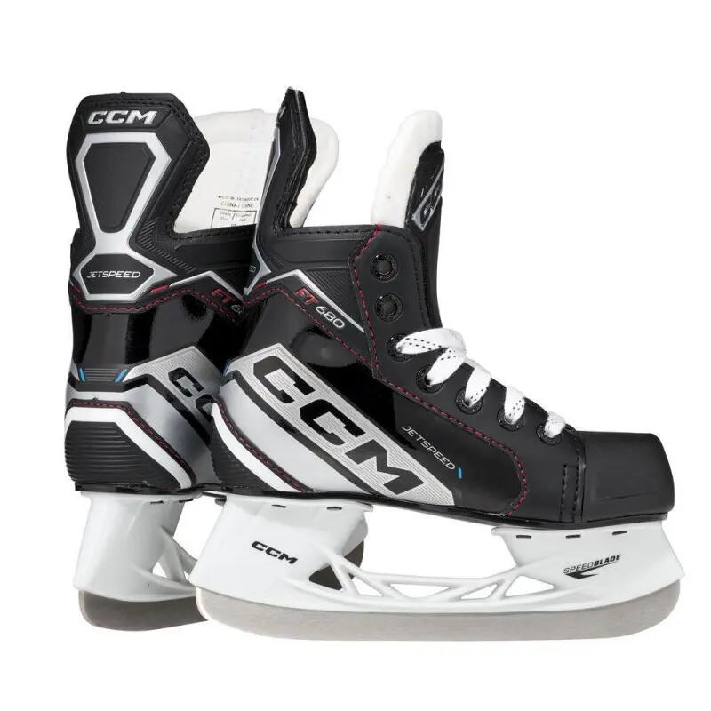 CCM JetSpeed FT680 Youth Hockey Skates, REGULAR, YT9, EU 26 Black/White