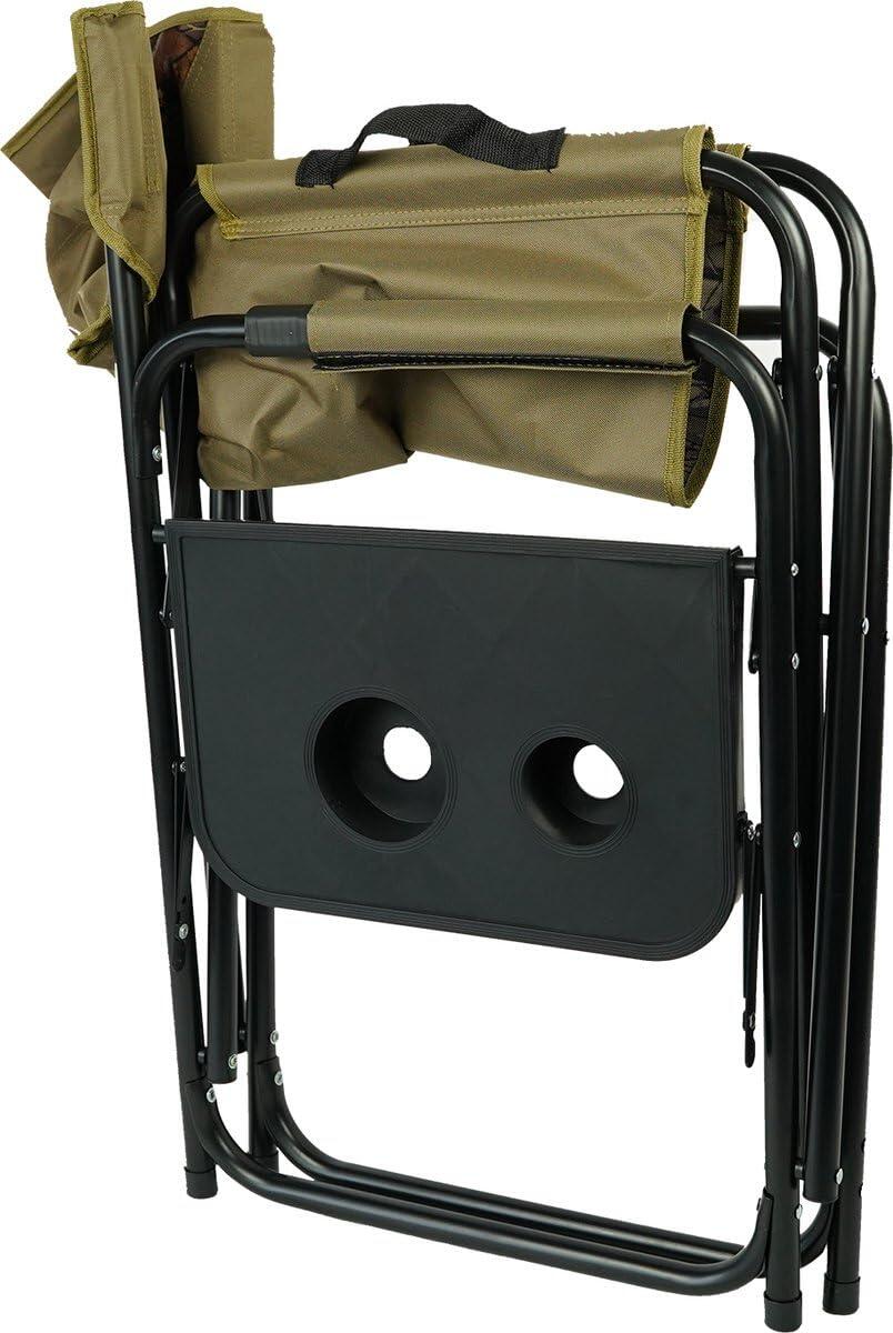 Cadeira de Camping Dobrável com Mesa Lateral - Camuflagem - Cadeira de Diretor 3/6