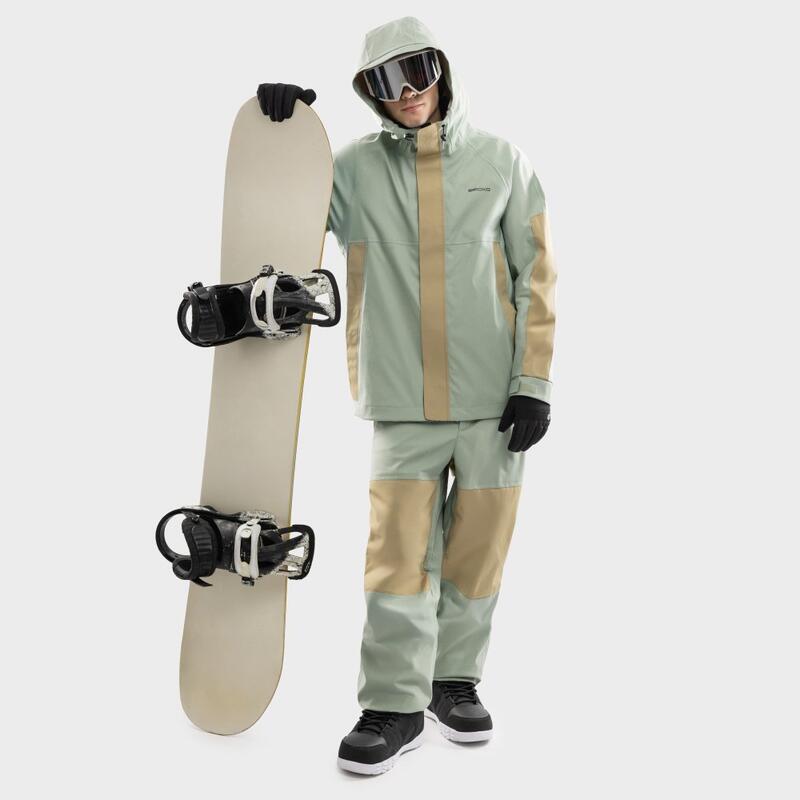 Geacă de snowboard supradimensionată pentru W8 Yuki Olive Green Verde