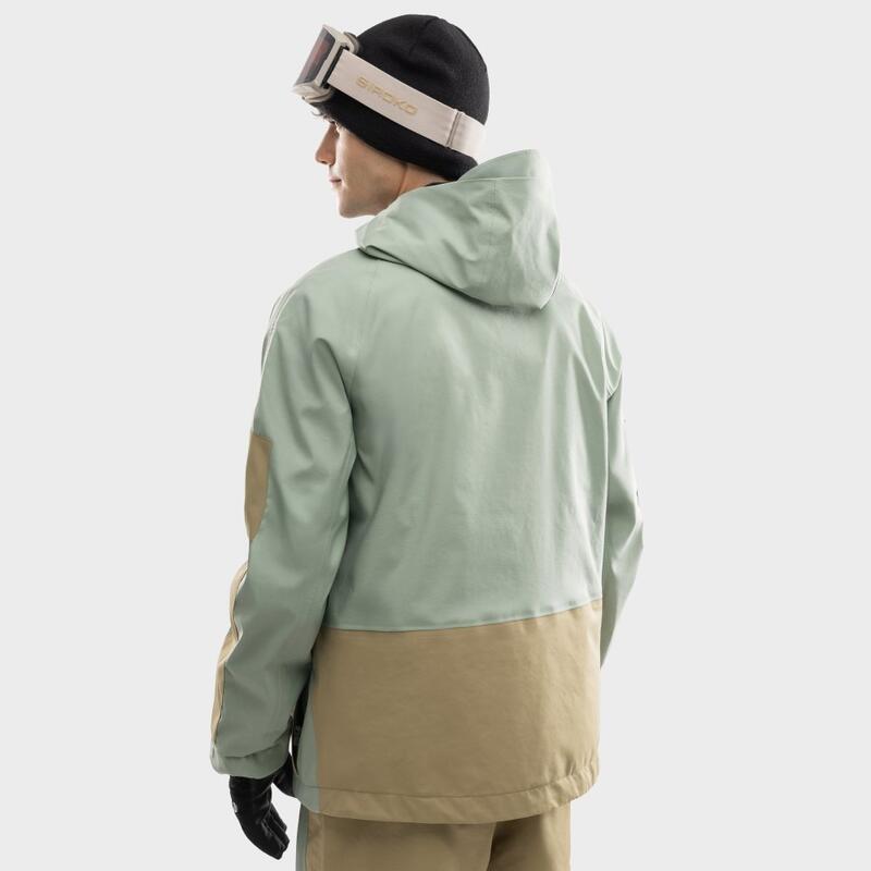 Geacă de snowboard supradimensionată pentru W8 Yuki Olive Green Verde